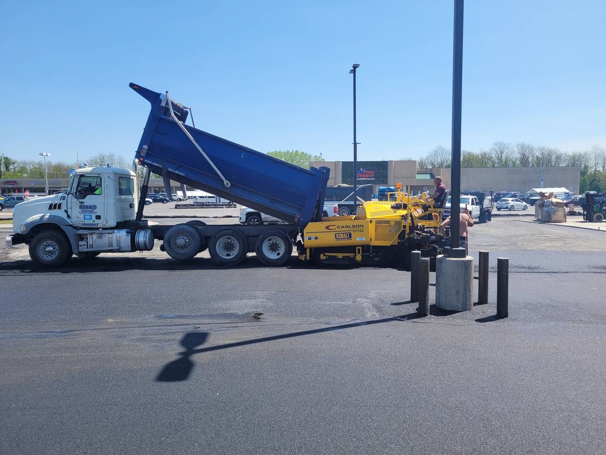 Kobalt paving crew at AutoZone, Wyoming PA