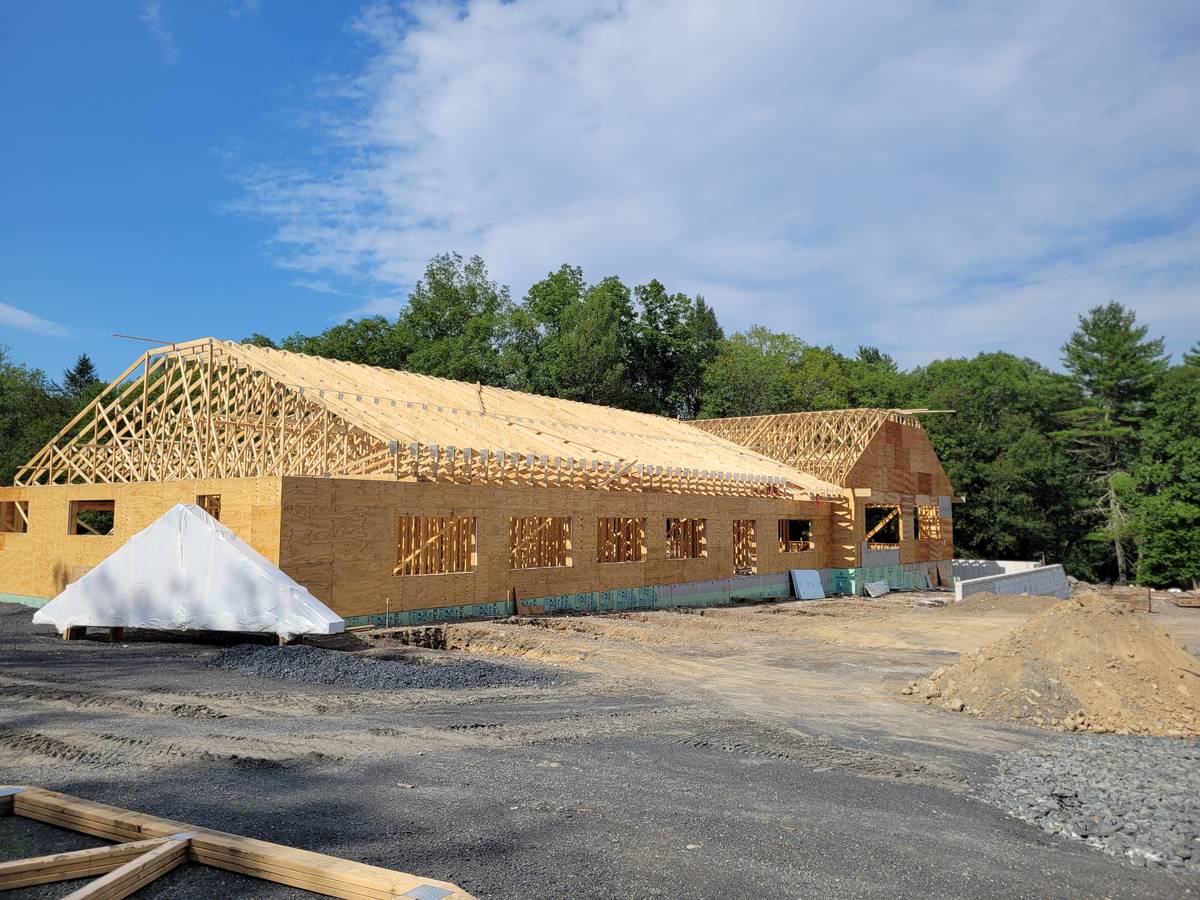 Wood-frame construction at Bushkill Outreach