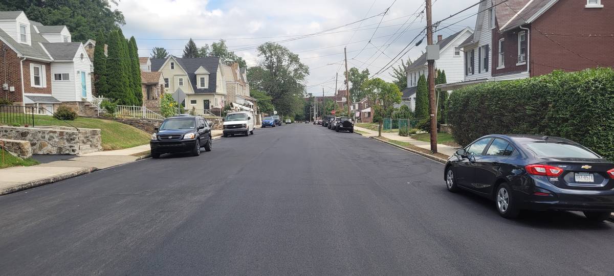 Freshly paved Jeter Avenue, Bethlehem