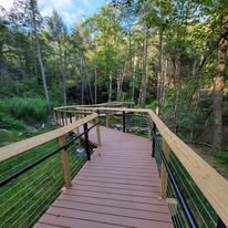 Boardwalk trail at Marshalls Falls Park, East Stroudsburg