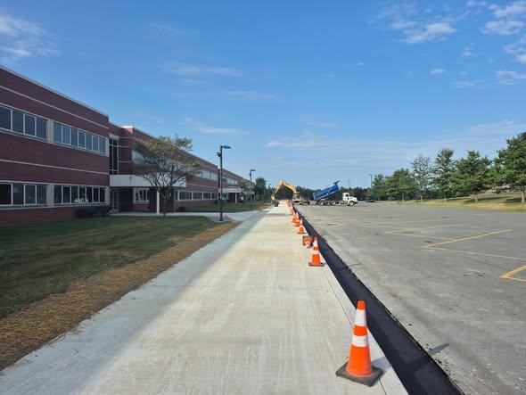 Sidewalk and paving work at Pocono Mountain School District